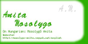 anita mosolygo business card